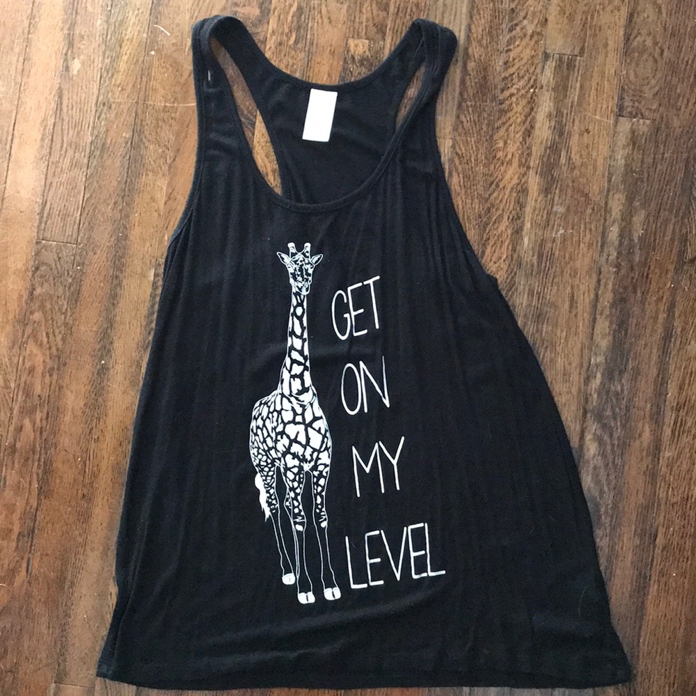 Black Giraffe Tank Top